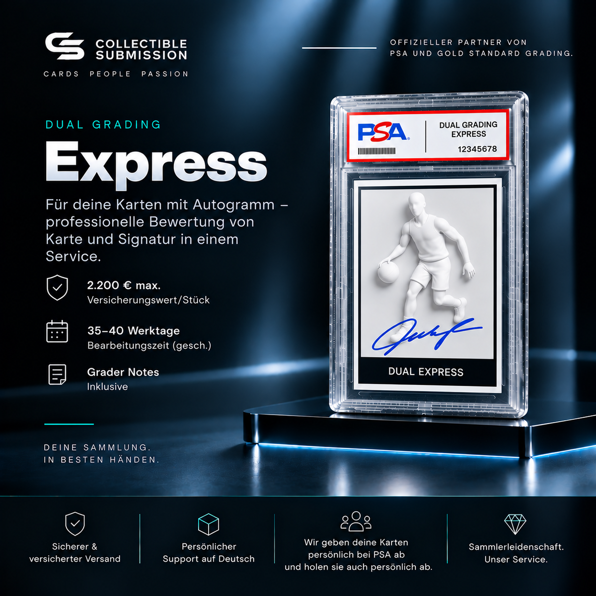 PSA Dual Grading Express für Karte und Autogramm mit Grader Notes – Collectible Submission