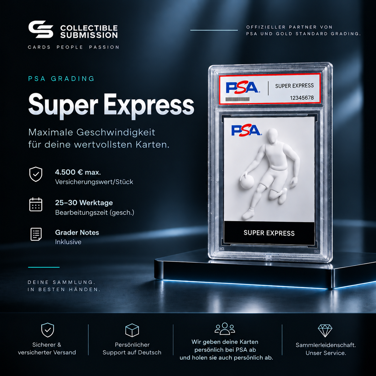 PSA Dual Grading Super Express für Karte und Autogramm mit Grader Notes – Collectible Submission
